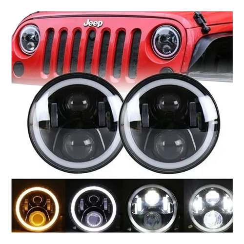 Óptico Tunning Con Led Jeep Wrangler 2008-2019 El Par