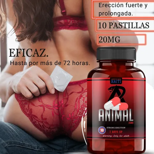 Pastilla Para Erección Fuerte Y Prolongada Animal 10u