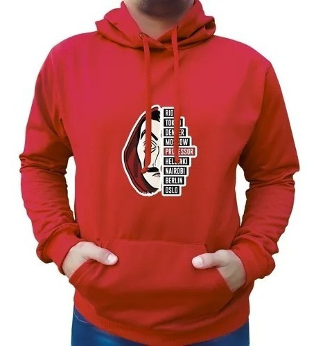 Buzo Saco Hoodies Rojo La Casa De Papel