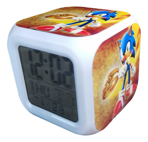 Reloj Digital Con Estampado De Sonic Con Anillo