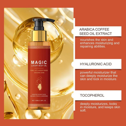 Aceite Reafirmante Magic Body, Aceite Corporal Mágico De Luj
