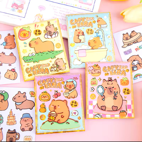 Kit Papelaria Capivara Capybara Material Escolar Chaveiro