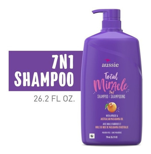 Aussie Total Miracle Shampoo, Paraben Free 778 Ml Importado