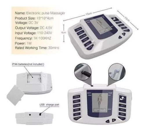 Electroestimulador Pies Tens Acupuntura Cuello Masajeador