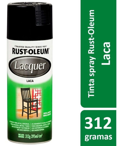Spray Laca Preto Brilhante Ref: 21550 Rust Oleum
