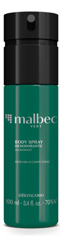 Body Spray Desodorante Malbec Vert 100ml