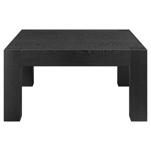 Mesa De Centro Cuadrada 86 Cm Grano Negro Para Hogar Y Ofici