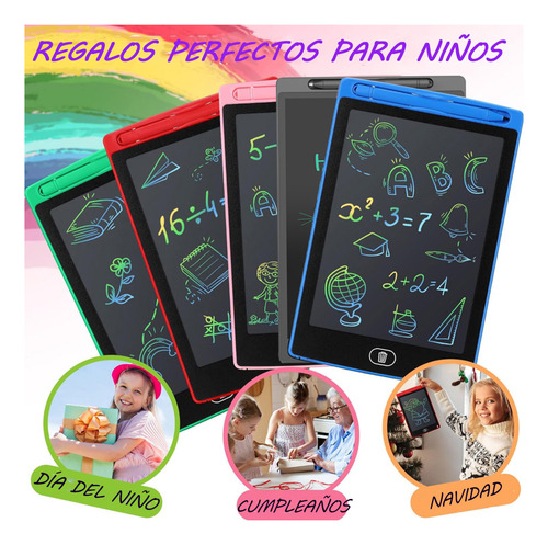 Pizarron Magico Mayoreo Lcd 8.5'' Dibujar Escribir Pluma10pz