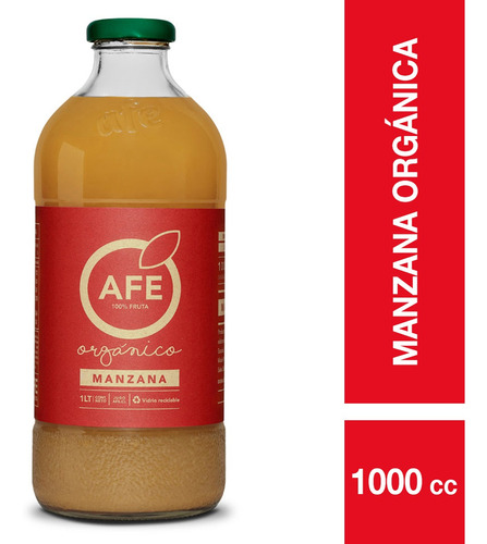 Jugo Afe Sabor A Manzana Organica 1000cc