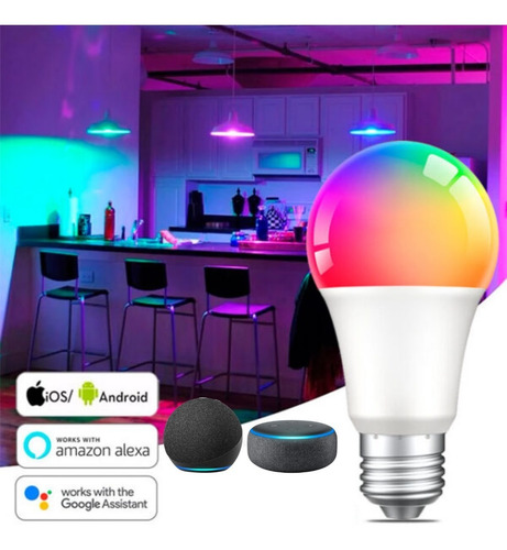 Imagen 4 de 6 de Ampolleta Led Wifi Inteligente 10w E27 Blanco/rgb Megabright