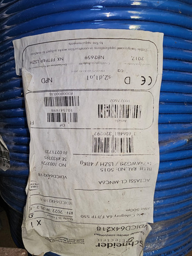 Cable Fftp Rollo 50 Mts Cat 6a Blindado Lszh Schneider