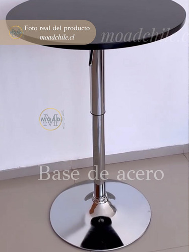Mesa Bar De Altura Regulable 60 Cm Diam. Para Comer Y Beber