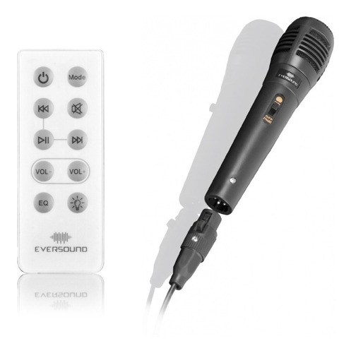 Parlante Eversound Vermouth Ev2001-v Luces Led Bt Micrófono
