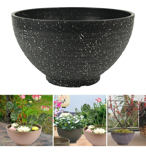 Maceta Para Jardín 30 Centímetros Con Punta Gris Oscuro
