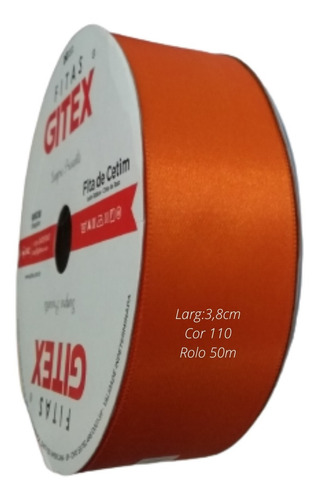 Fita De Cetim Nº9  Larg 38mm  Rolo De 50m  - Várias Cores