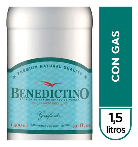 Agua Con Gas Benedictino 1.5 Lt(12uni)super