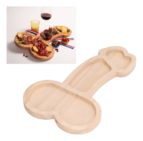 Tabla De Aperitivos Novedosa, 24 Cm, 3 Partes, Sin Bpa