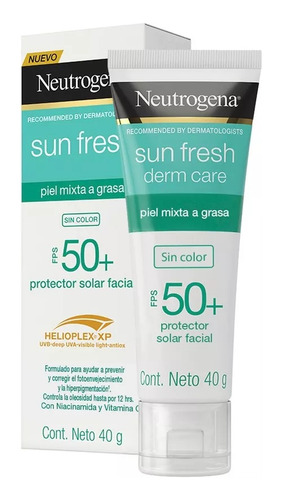 Neutrogena Protector Solar Facial Sin Color Fps50 40g