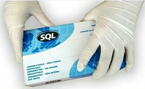 Imagen 1 de 3 de Guantes Descart. Latex M 100 Unid. + Envio Gratis Incluido