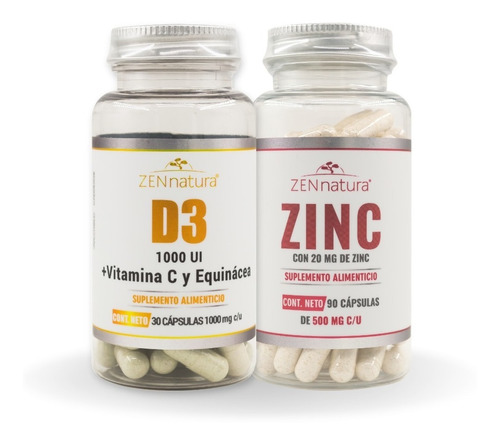 Zinc+ D3 + Vit C Y Equinacea Caps Zen Natura Sistema Inmune