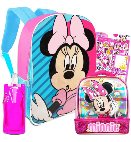 Mochila Minnie Mouse Con Lonchera Paquete Con Mochila Minnie