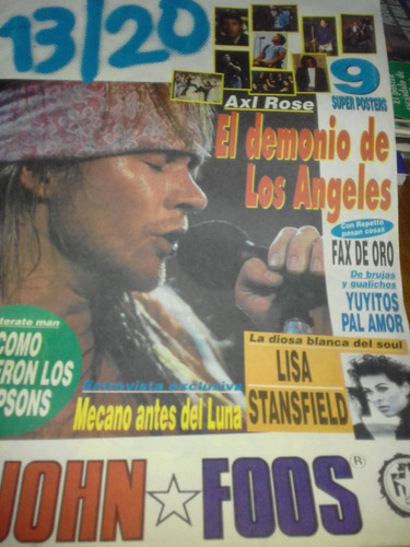 Revista 13/20 ,numero 169 ,11 De Junio De 1992,especial Axl