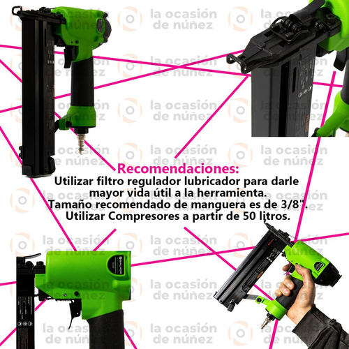 Engrampadora Neumatica Profesional 2 En 1 Salkor 50 Mm