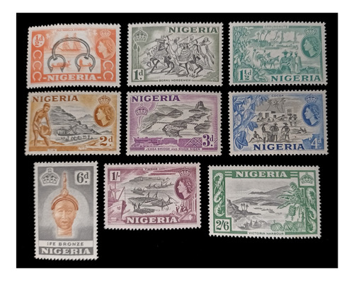 Nigeria Británica Motivos Nacionales 1953 Nv. C/g Yv. 76/87