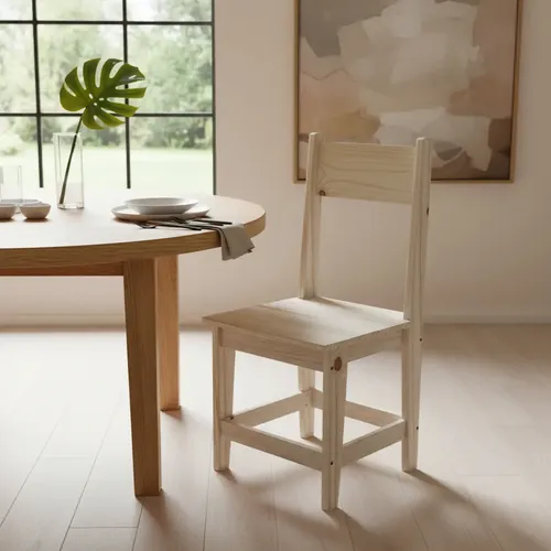 Silla Nordica Madera En Crudo Madera En Crudo