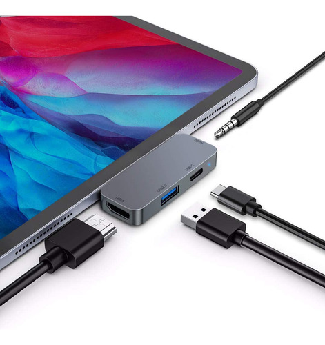 Adaptador Usb C Hub Para iPad Pro 11/12.9 2021/2020/2018  Ip