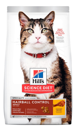 Alimento Para Gatos Hills Adultos Hairball Control 3.5 Lb