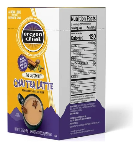 (2 Pack) Oregon Chai, Original Chai Tea Latte