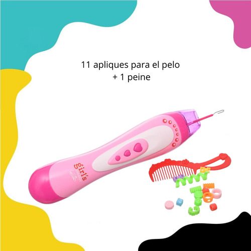 Set Peluqueria Infantil Trenzador Accesorios + Peine Juguete