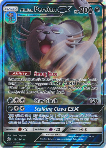 Pokemon Alolan Persian Gx Cosmic Eclipse Aliados