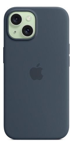 Capa Com Magsafe Para iPhone 15, Apple, Silicone Azul