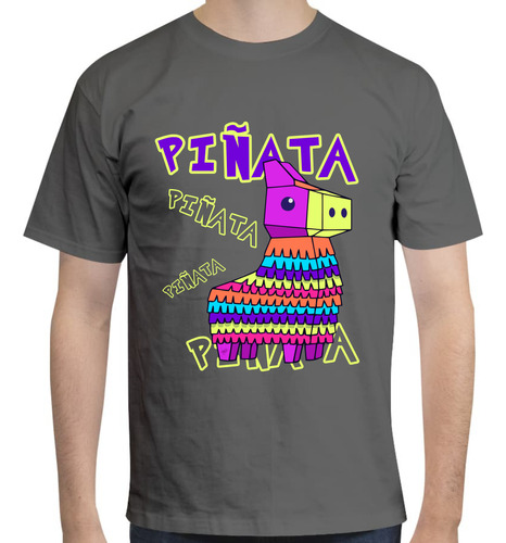 Playera Diseño Piñata Sticker - Cuello Redondo - Moda