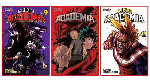 Combo My Hero Academia Vol. 09, 10 Y 11  - Ivrea