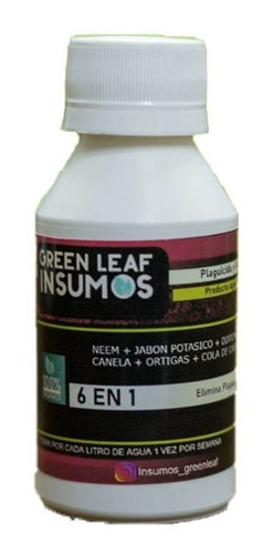 Imagen 1 de 5 de Plaguicida Fungicida 100cc Green Leaf Insumos 6 En 1