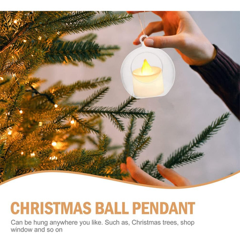 10 Piezas De Navidad Globo Colgante De Plástico Transparente