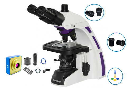 Microscópio Trinocular 1600x Acromat C/ Câmera 38mp Hdmi Usb