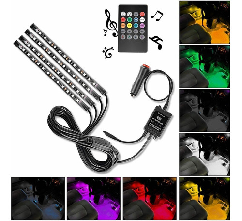 Juego De 4 Tiras Led Rgb Coche Chasis Luces For Tubo