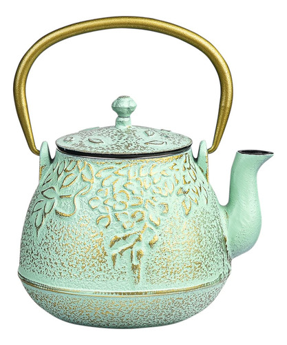Tetera Hierro Colado 32 Oz Verde Claro Con Infusor - Estilo