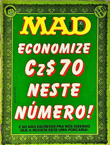 Revista Mad Nº 49 Economize Editora Record Janeiro De 1989