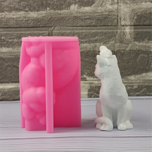Moldes De Silicona Con Forma De Figura De Gato Para Vela De