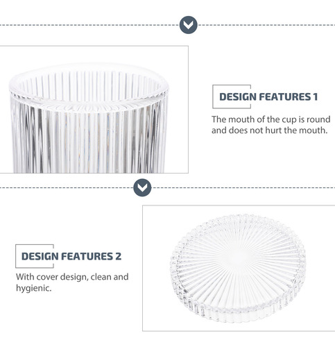 Taza Con Rayas De Vidrio, Tazas De Vidrio Con Diseño De Raya