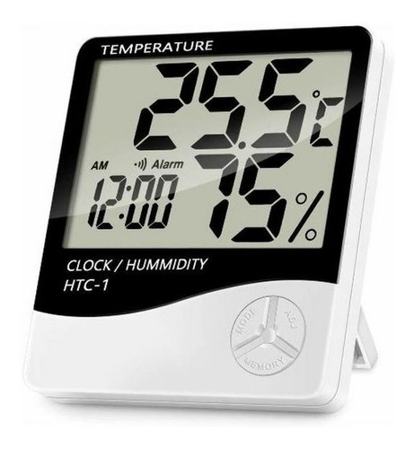 Termohigrometro Digital Medidor Temperatura Humedad + Reloj