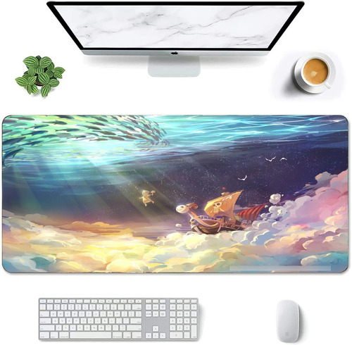 Mouse Pad Largo Diseño Anime Barco One Piece Arte 30x70cm