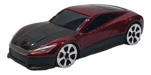 Auto Metálico Escala 1:64 Galgo Deportivo Bordo Capó Negro.