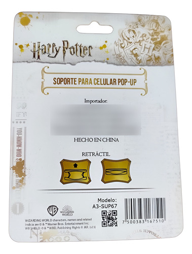 Soporte Para Celular Hermione Hp Plataform Pop Up Retractil