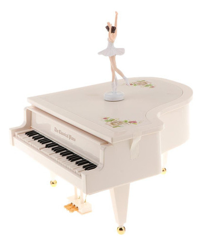 Caja De Música Para Piano Decorativa Con Diseño De Chica De